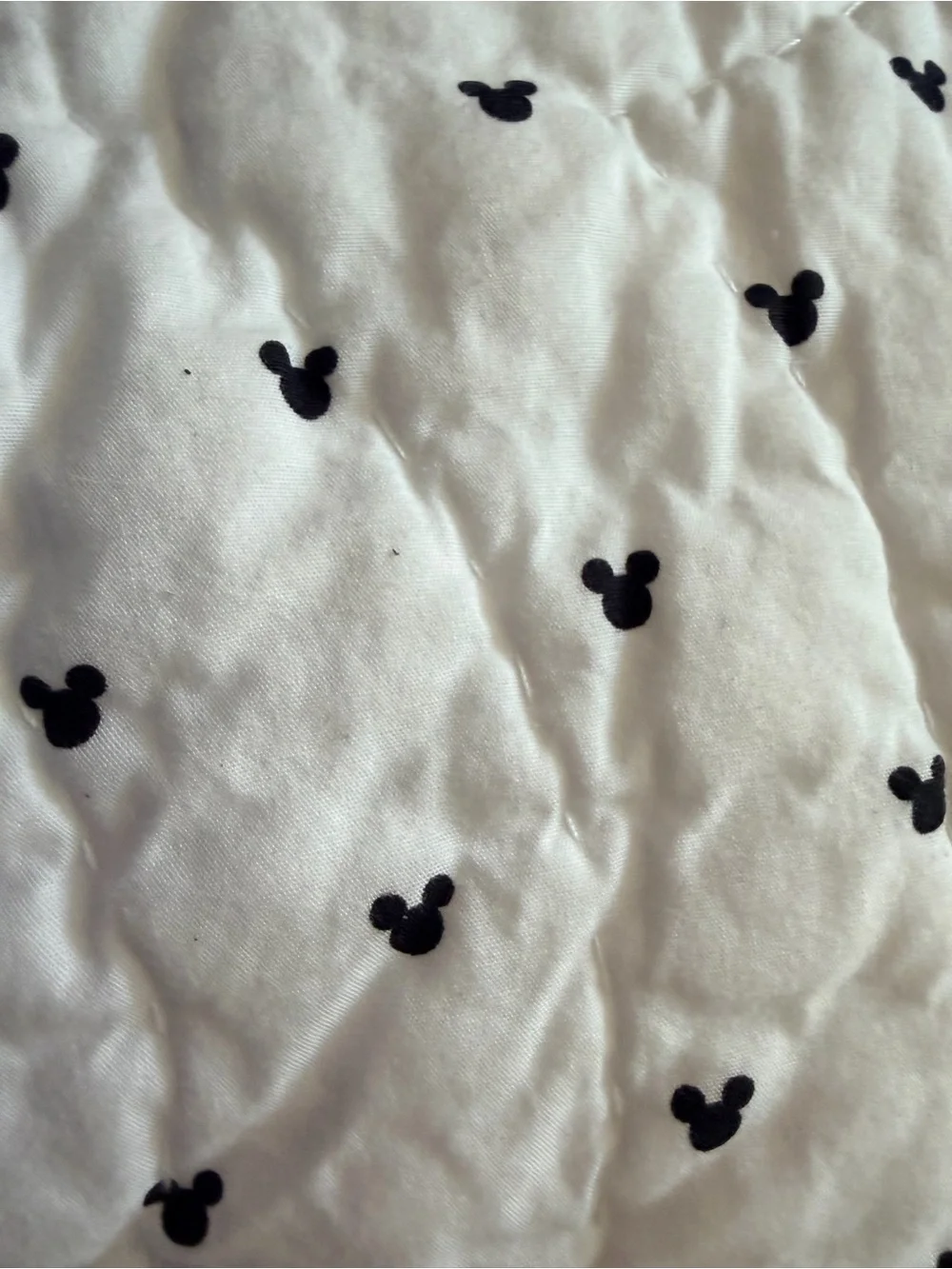 Pottery Barn Kids Mickey Mouse Quilted Crib Blanket - White and Black